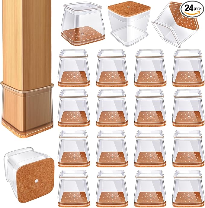VIUME 24 Pcs Chair Leg Floor Protectors by VIUME
