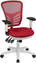 Flash Furniture Nicholas Mid-Back Red Mesh Multifunction Executive Swivel by FlashFurniture