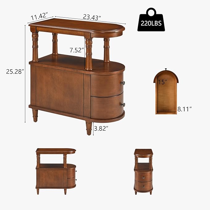 Slim End Side Table Set of 2 - Image 2