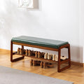 SOBIBO Solid Wood Shoe Bench, 2-Tier Wooden Entryway Bench, Modern Shoe Rack by SOBIBO