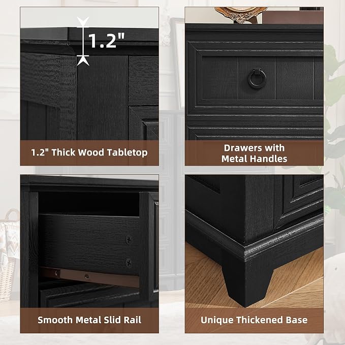 Joaxswe Farmhouse 5 Drawer Dresser - Image 9