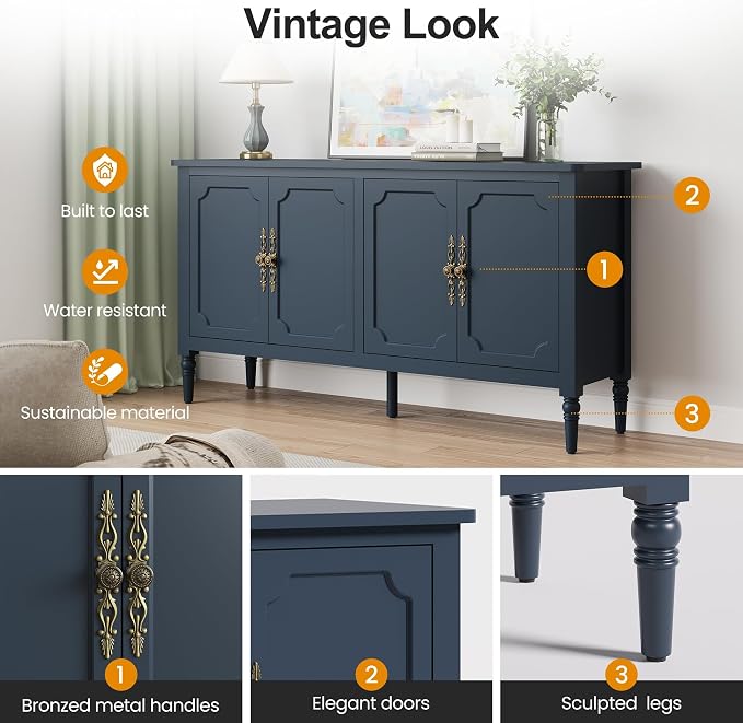 RoyalCraft 118" Buffet Cabinet - Image 5