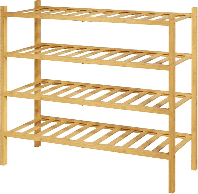 Kitsure Bamboo Wooden Shoe Rack by Kitsure
