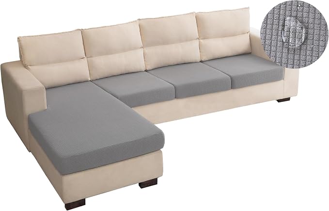 Water Repellent L Shaped Couch Covers Sofa Seat Cushion Slipcovers, Stretch by TOPYUMH