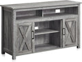 BELLEZE Modern 48 Inch Barn Door Wood TV Stand & Media Entertainment Center by BELLEZE