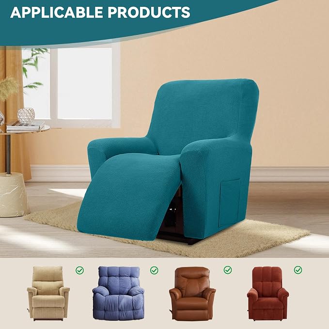 Cupuamon Recliner Chair Covers, Lazy Boy Recliner Covers Stretch Reclining - Image 5