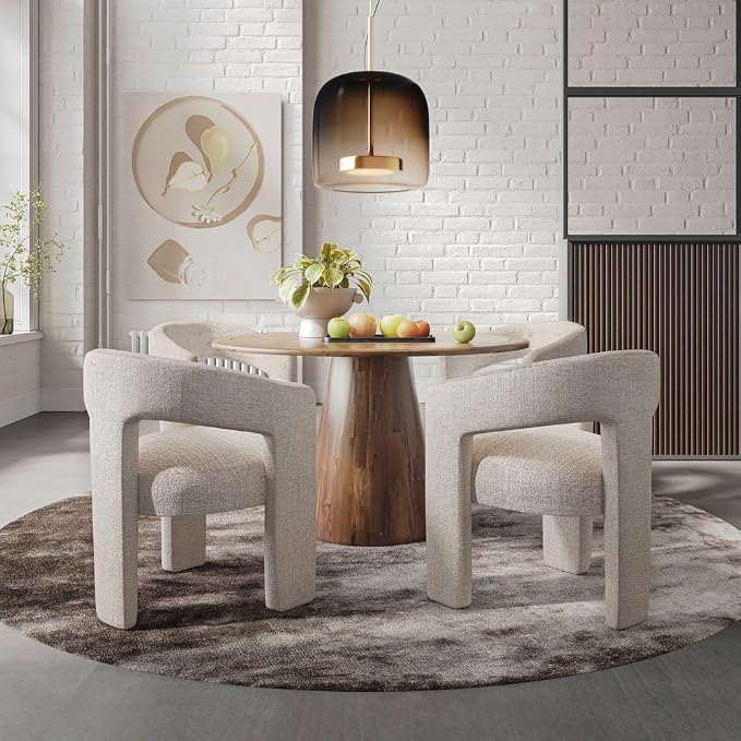 Jofran Gwen Jacquard Upholstered Accent Chair, Modern Luxury Plush Sculptural - Image 9