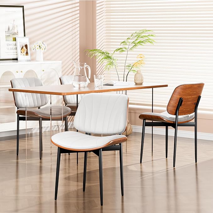 YaFiti Dining Chairs Set of 4, Dining Room and Kitchen Chairs, Mid Century by YaFiti