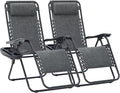 JEAREY Oversized Zero Gravity Lounge Chairs Set of 2, Adjustable Steel Mesh by JEAREYOutdoorsCollection