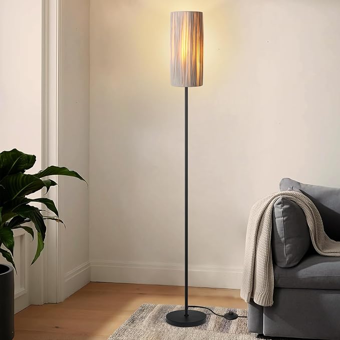 Ruiever Floor Lamp for Living Room, Rattan Boho Floor lamp, Modern Standing lamp - Image 8