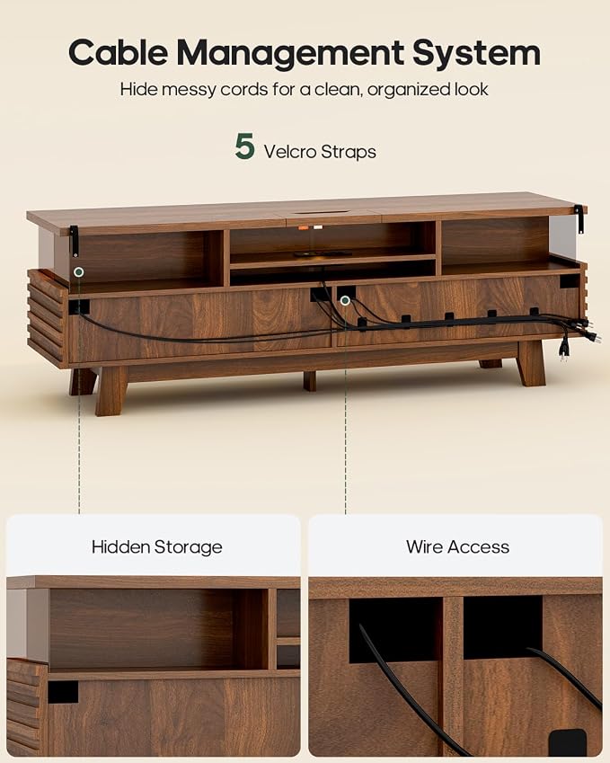 HAUOMS 59" TV Stand for Living Room - Image 6