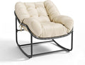 GarveeLife Outdoor Lazy Rocking Chair, Single Metal Rocker by GarveeLife
