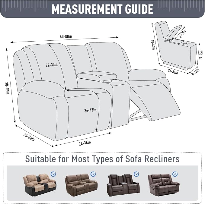 TAOCOCO Loveseat Recliner Cover - Image 5