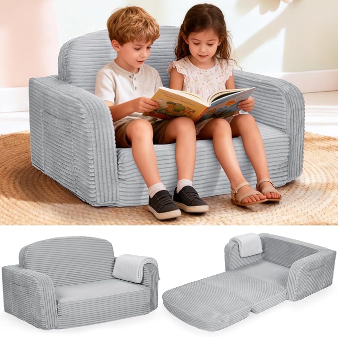 Foryoomi Extra Wide 2 in 1 Convertible Toddler Kids Couch by Unknown
