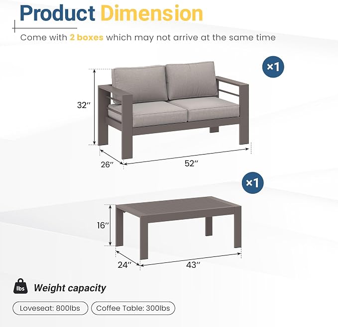 Wisteria Lane Metal Patio Furniture Set - Image 2