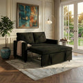 Sofa Bed, Pull Out Couch with Side Pockets, 3 in 1 Velvet Fabric Loveseat by Outdoorchairs