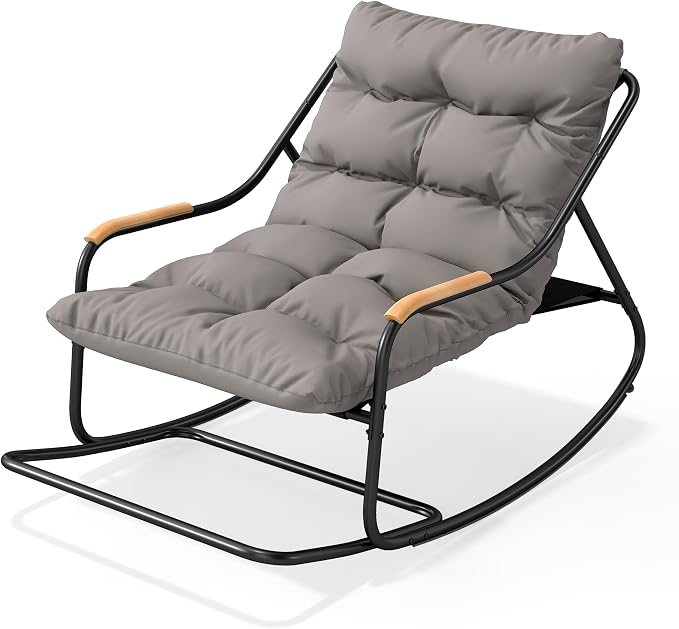 DWVO Outdoor Rocking Chair, Over-Sized Patio Rocking Chair - Image 7