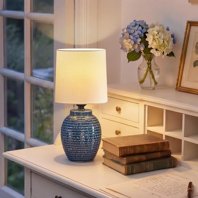 EJIAXIN Small Bedside Lamps -13.75" Farmhouse Table Lamps - Image 8