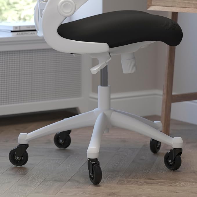 Flash Furniture Kelista Mid-Back Black Mesh Swivel Ergonomic Task Office Chair - Image 6