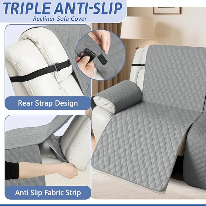 Arfntevss Recliner Sectional Couch Covers Waterproof L Shape Sofa Cover - Image 4