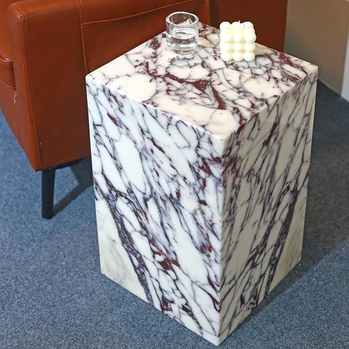 Luxury Marble Side Table, Square End Table - Image 5