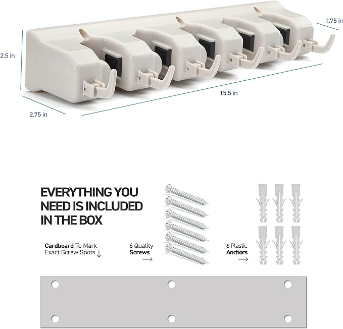 Home It Mop And Broom Holder Wall Mount - Image 2