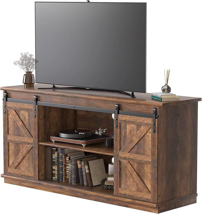 JUMMICO TV Stand for 65 Inch TV, Entertainment Center - Image 8