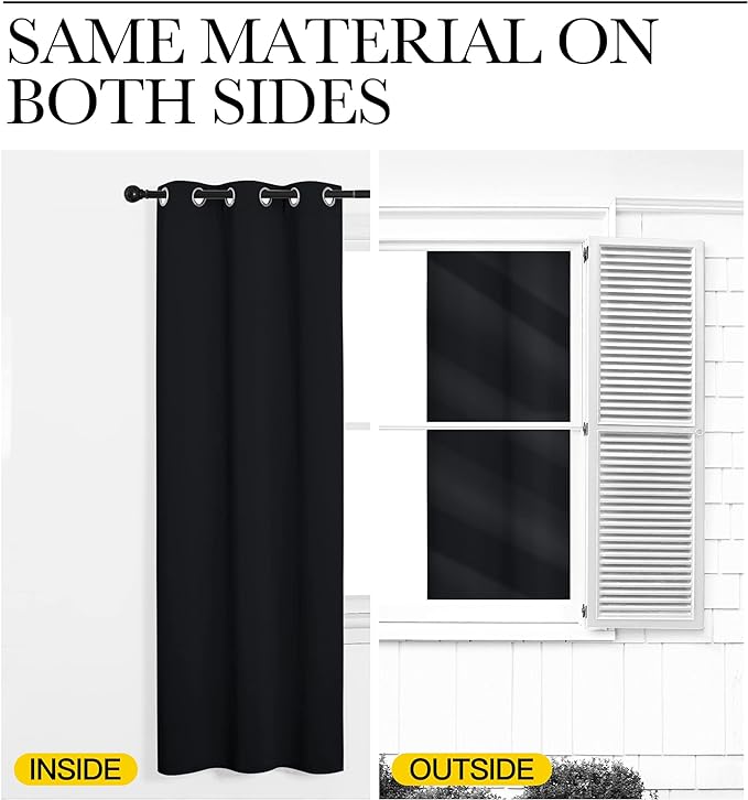 NICETOWN Bathroom Blackout Curtains and Drapes - Image 6