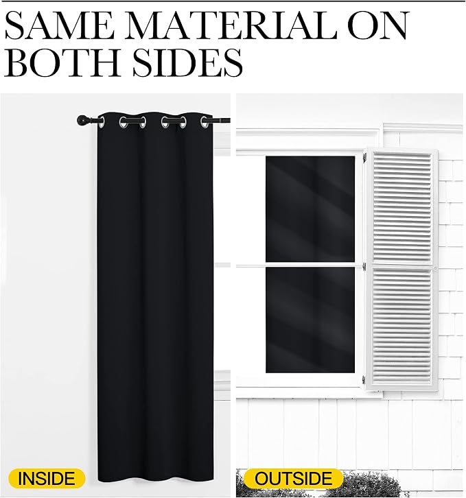 NICETOWN Halloween Patio Blackout Curtain Shades, 2 Panels, 55 inches x 108 - Image 6