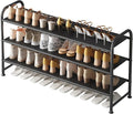 INGIORDAR Shoe Rack 3 Tier Long Storage Organizer Wide Metal Shoe Shelf by INGIORDAR