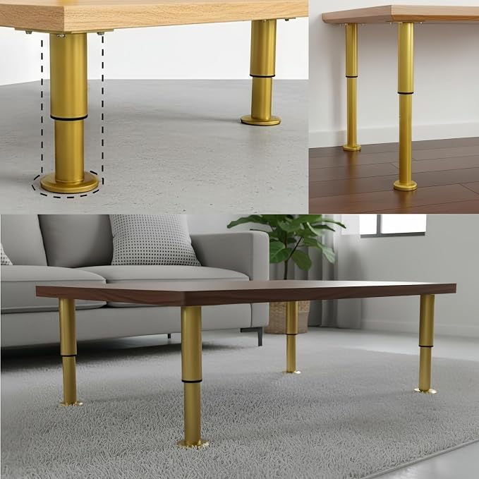4PCS Adjustable 7.08-12.2 Inch Metal Furniture Legs Brass Furniture Replacement - Image 5
