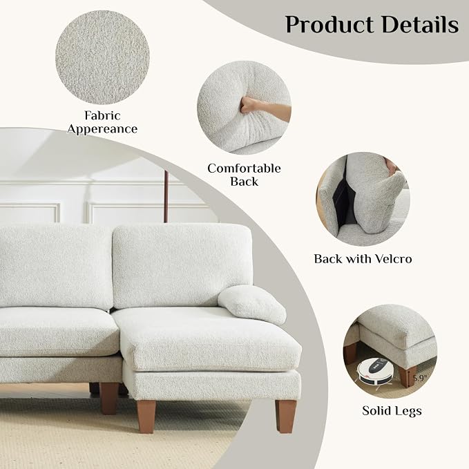 Karl home 110" U-Shape Sectional Couches - Image 4