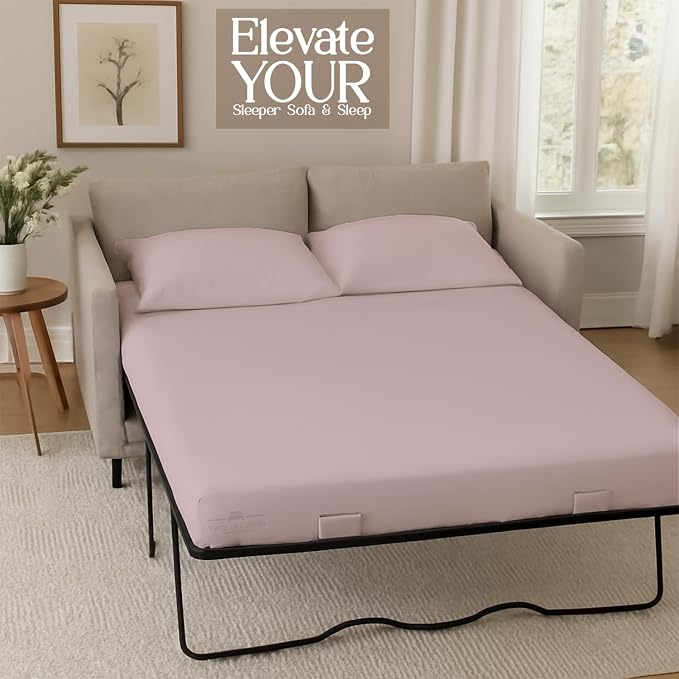 Sleeper Sofa Bed Sheet, 100% Cotton 400 Thread Count, 4 Piece Set, Deep Pocket - Image 4