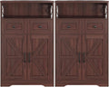 Befrases Set of 2 Dark Brown Storage Cabinet by Befrases