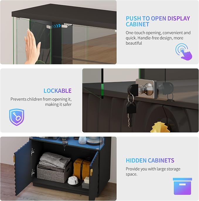 HNEBC Display Cabinet with Glass Doors - Image 4