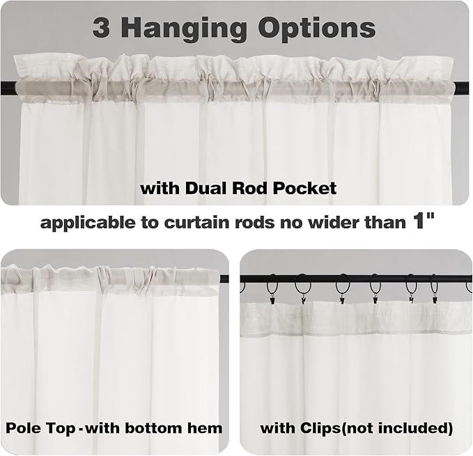 Chyhomenyc Sheer Ivory Valances - Image 5