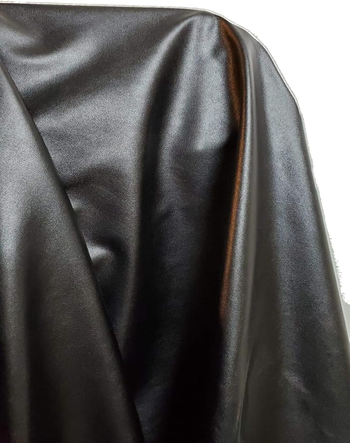 NAT Leathers | Black Garment Soft Faux Vegan Leather PU | by The Yard Synthetic by NATLeathers