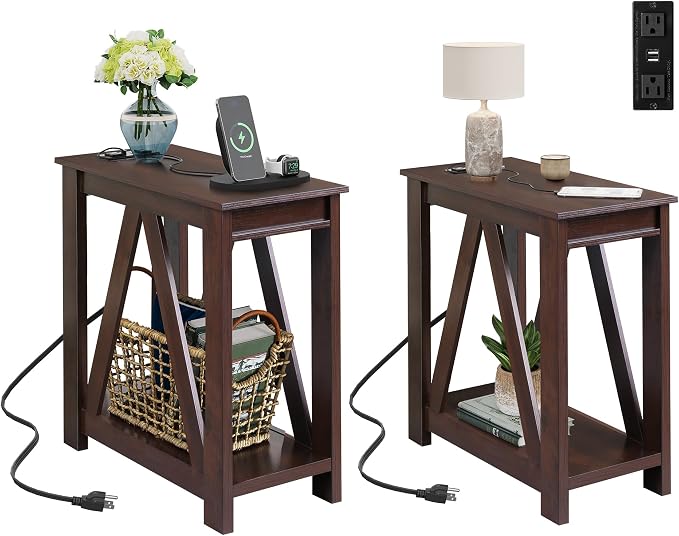 WLIVE End Tables Living Room Set of 2 by WLIVE