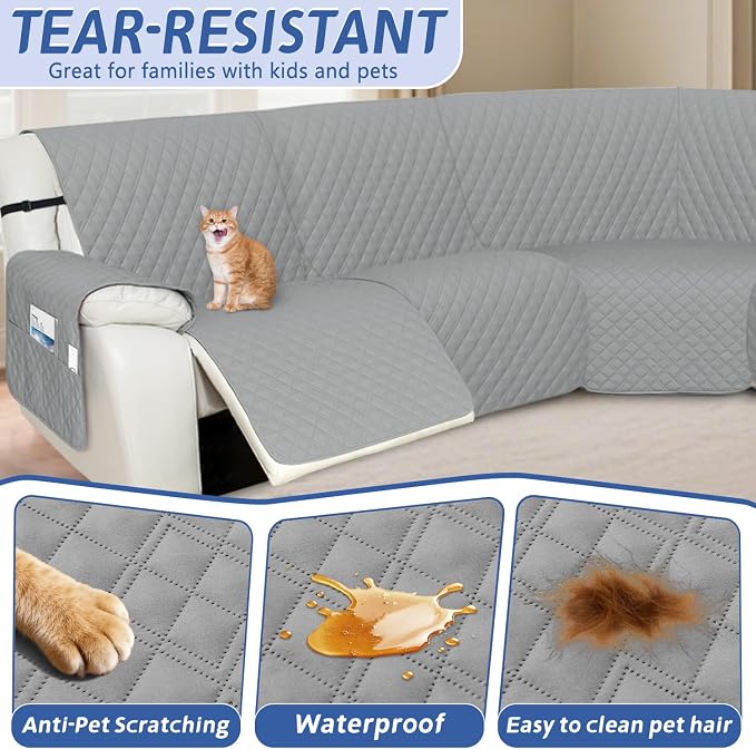 Arfntevss Recliner Sectional Couch Covers 1OO% Waterproof L Shape Sofa Cover - Image 5