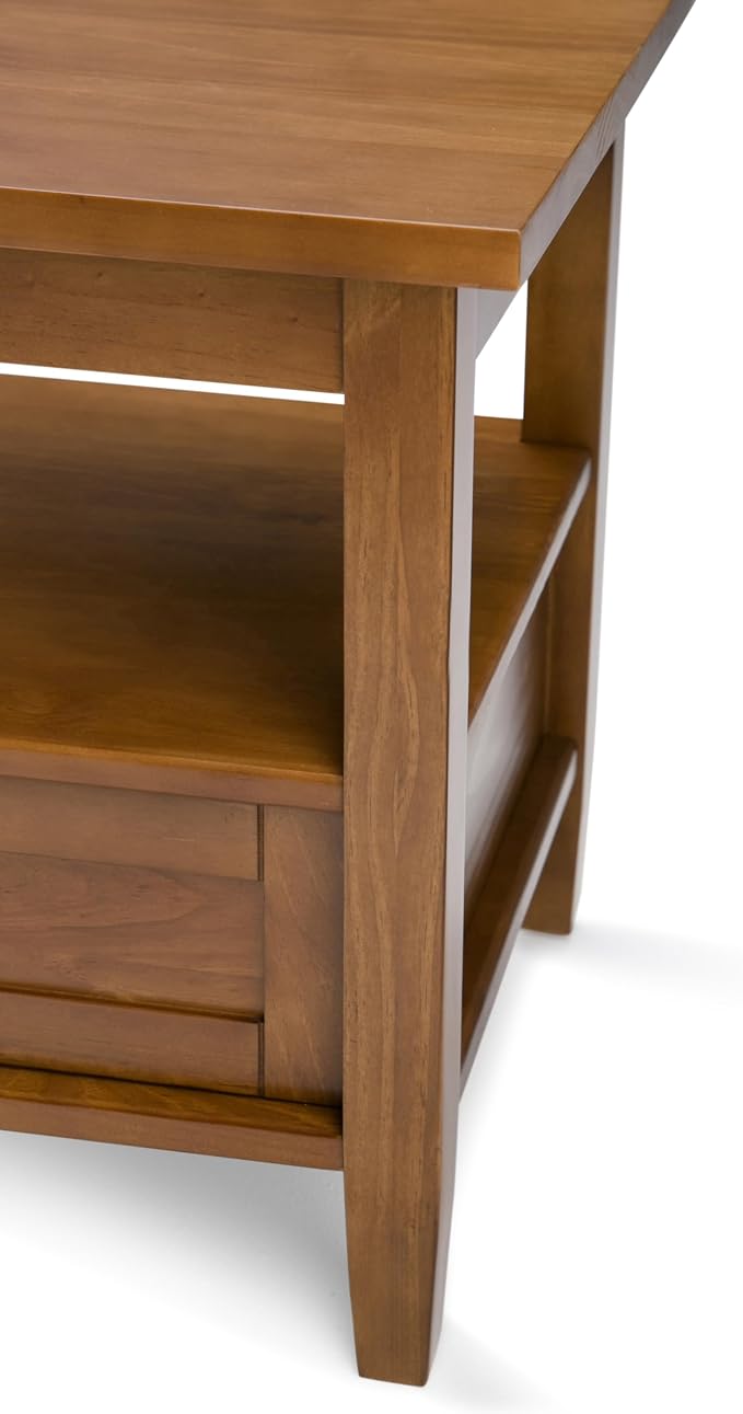 SIMPLIHOME Warm Shaker Solid Wood 20 inch Wide Rectangle Transitional End Side - Image 11