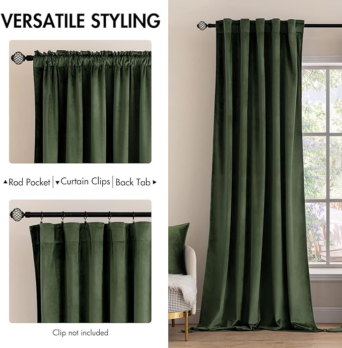 MIULEE Velvet Curtains 94 inches - Image 2