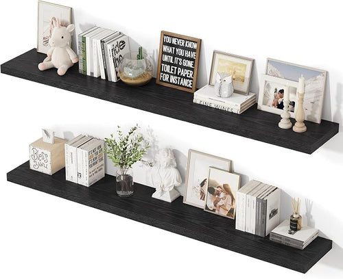 55 Inch Floating Shelves, 12 Inch Deep Floating Shelves by Unknown