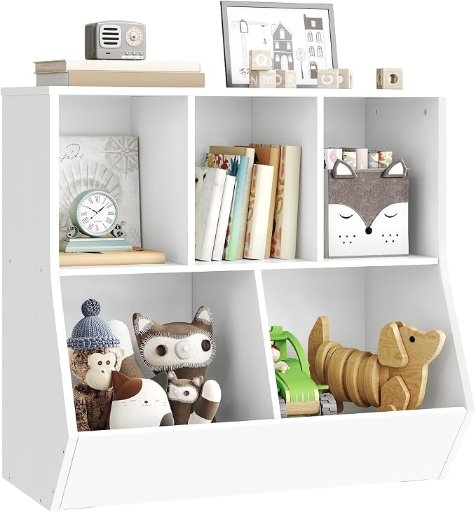HOOBRO Kids Bookshelf, Bookcase Footboard, 31.5" L Toy Storage Cubby, - Image 9