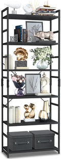 NUMENN 6 Tier Bookshelf, Tall Bookcase Shelf Storage Organizer, Modern Book by NUMENN
