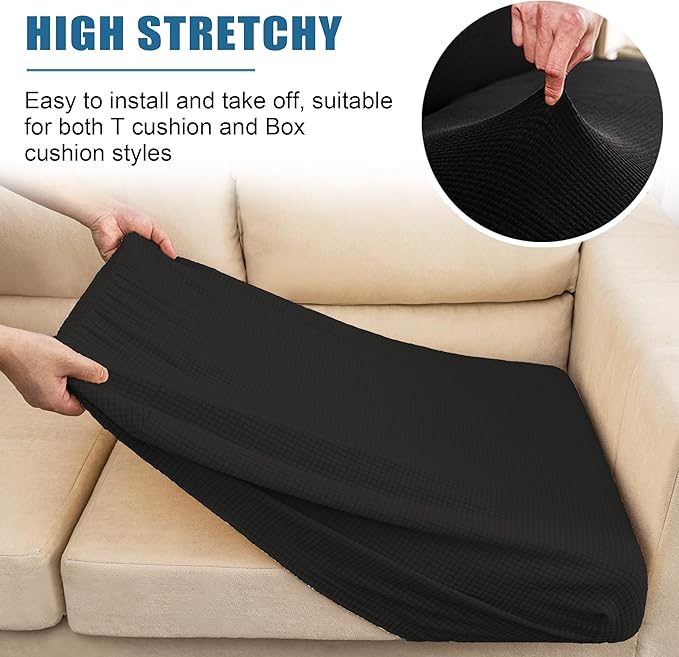 Water Repellent Armchair Seat Cushion Cover, Stretch Sngle Backrest Cover - Image 6