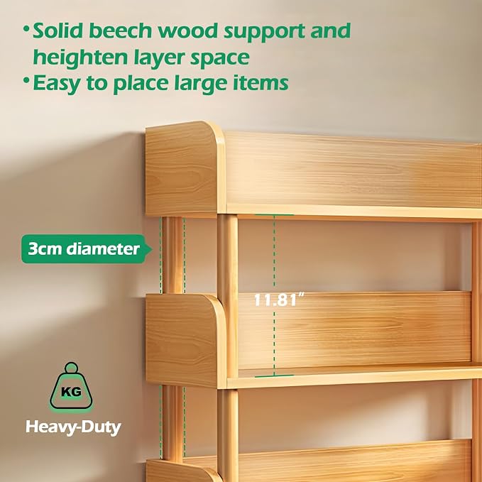 OSCHF 5-Tier Wooden Open Bookcase - Image 6