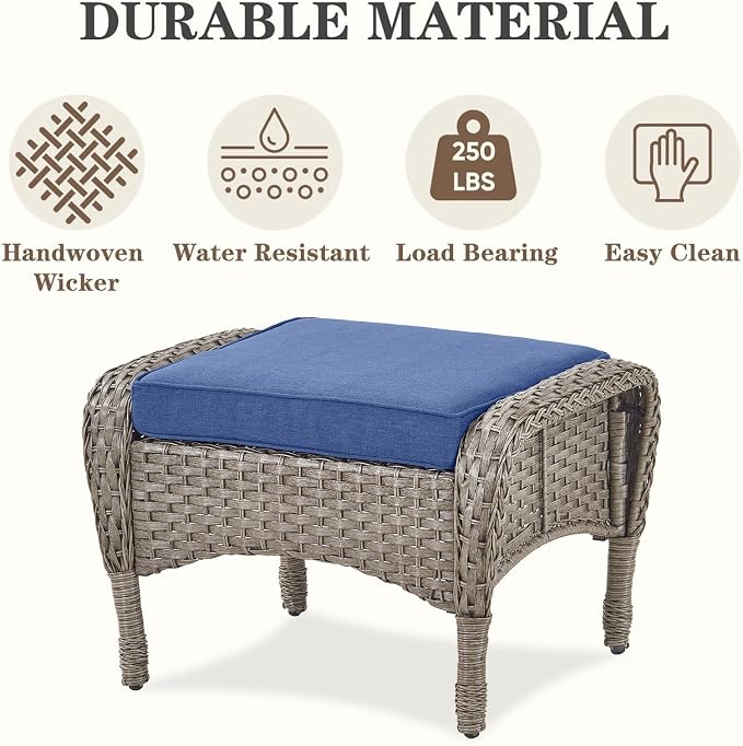 Belord 6 Pieces Wicker Patio Conversation Sets - Image 8