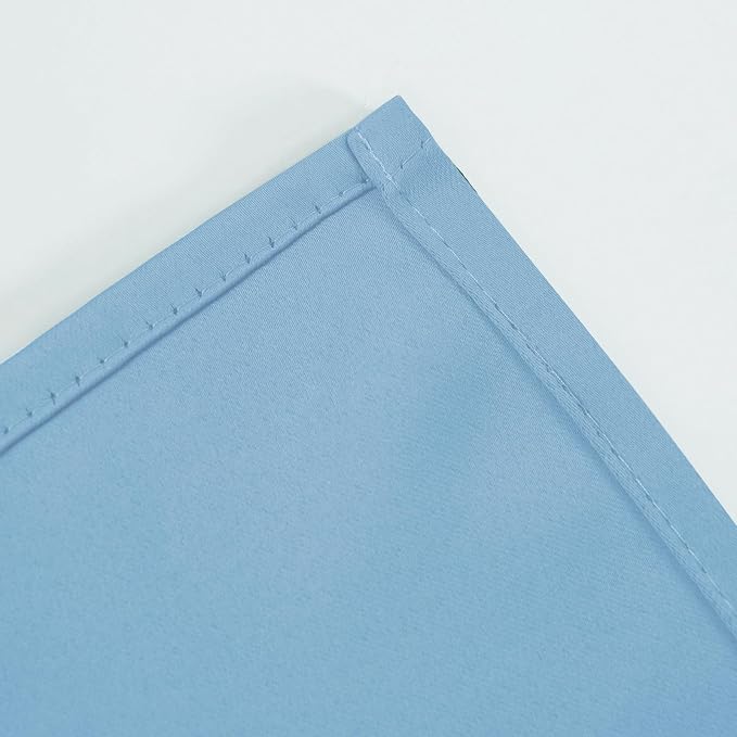 LEMOMO Sky Blue Blackout Curtains/42 x 63 Inch Length Kids Curtains/Set of 2 - Image 6