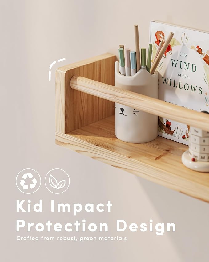G&W Gruwald Nursery Book Shelves, Wall Bookshelf, Book Shelf - Image 3