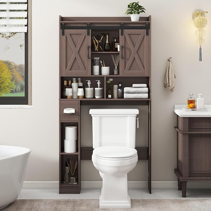 Vabches Over The Toilet Storage Cabinet, Farmhouse Storage Cabinet Over Toilet by Vabches